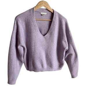 Wool Blend Knit Sweater Womens Oversized S Lilac Soft Minimalist Clean Girl H&M
